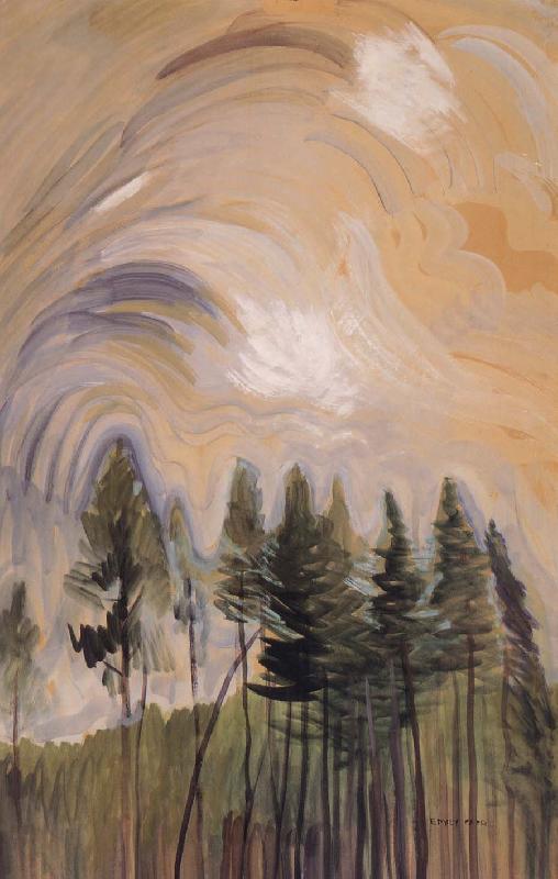 Emily Carr Young Pines and Sky